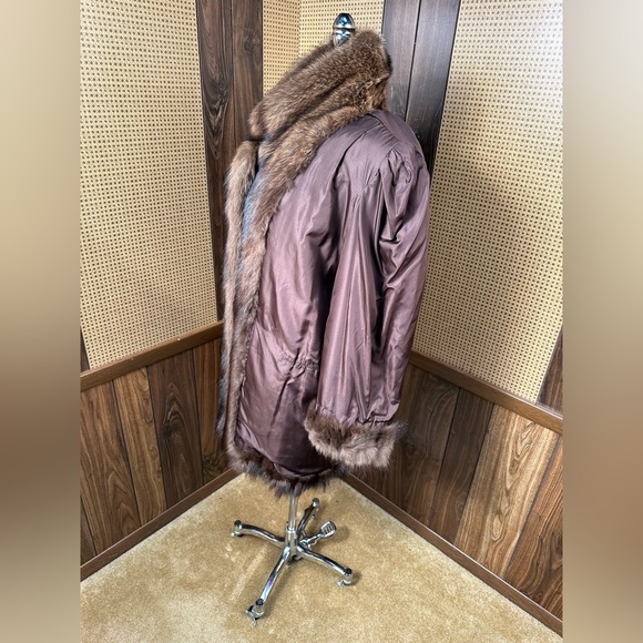 STUNNING VINTAGE FISHER SABLE FUR COAT JACKET STROLLER LARGE - Picture 9 of 11